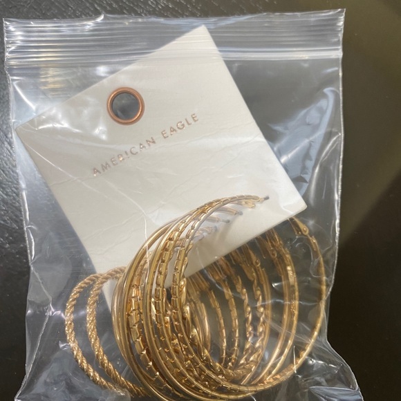 6 Style Gold Hoop Earrings *BRAND NEW* - Picture 2 of 2